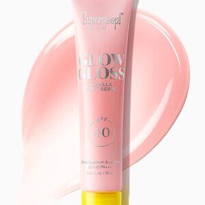 NEW IN BOX Supergoop! Glow Gloss SPF 40 Lip Balm in Vanilla Soft Serve